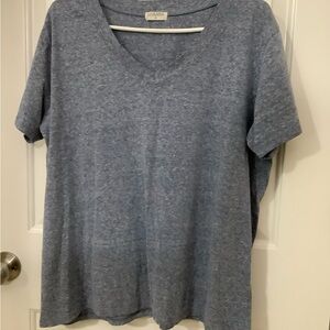 LOANNA Heathered Blue Top